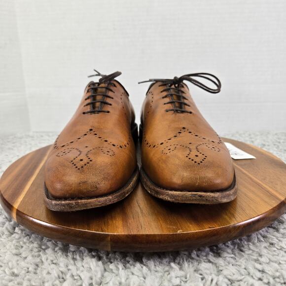 Allen Edmonds Fairfax Brown Wholecut Wingtip Medallion Oxford Dress Shoe Men 10D - Picture 4 of 15